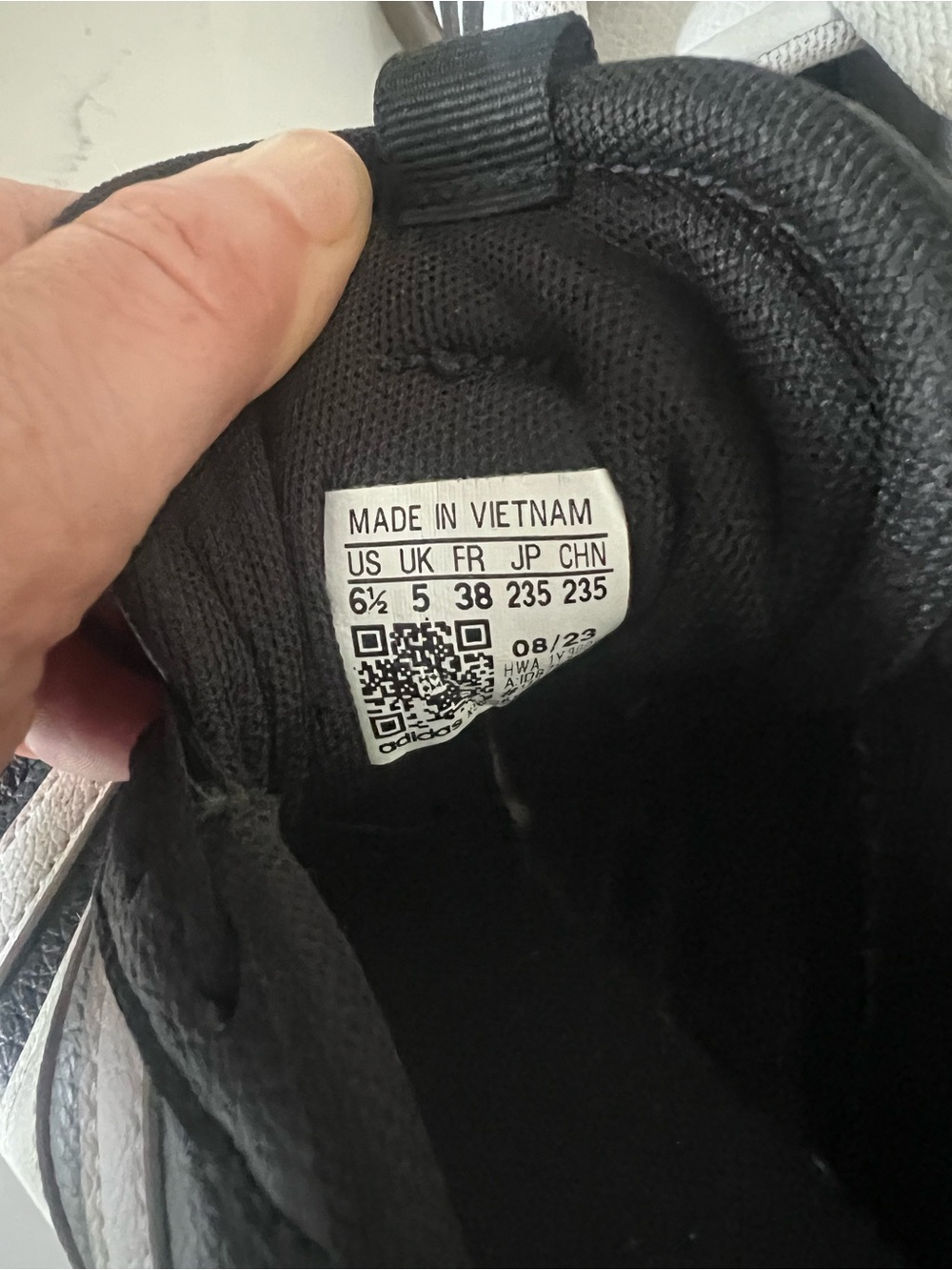 ADIDAS set of 2— Black & White with Gum Sole - Picture 6 of 6